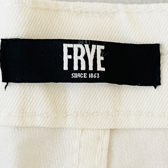 Frye Women's Stretch High-Rise White Cuffed Cropped Jeans Size 16/34 NWT - Picture 6 of 11